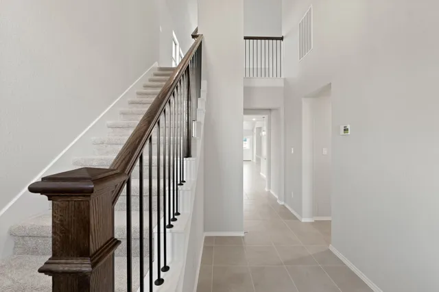 a view of a hallway with entryway