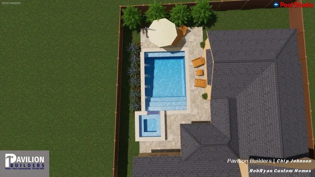 swimming pool view with a outdoor seating space