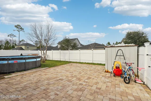 a view of outdoor space with seating