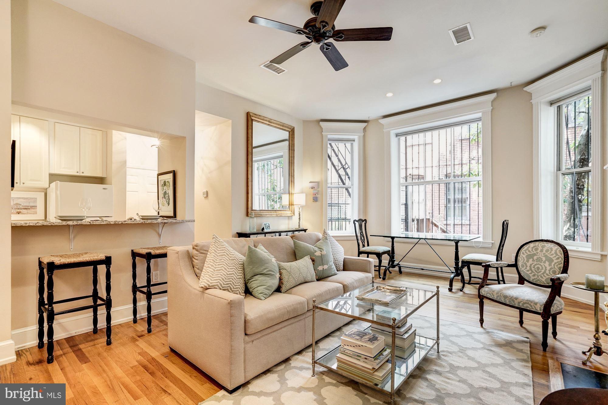 24 Logan Circle Northwest, Unit 4 Washington, DC 20005 - Photo 5 of 10 Sun-Drenched Living Area