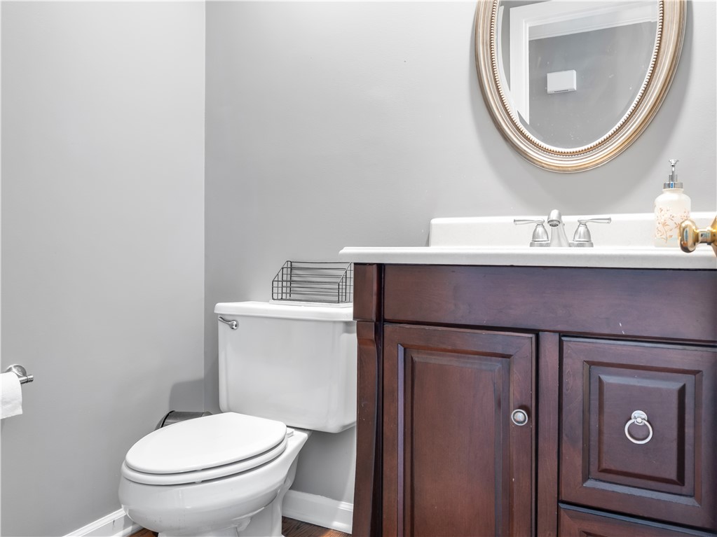 25 Callaway Springboro, OH 45066 - Photo 18 of 51 This bathroom features a contemporary vanity and toilet, designed for modern comfort.