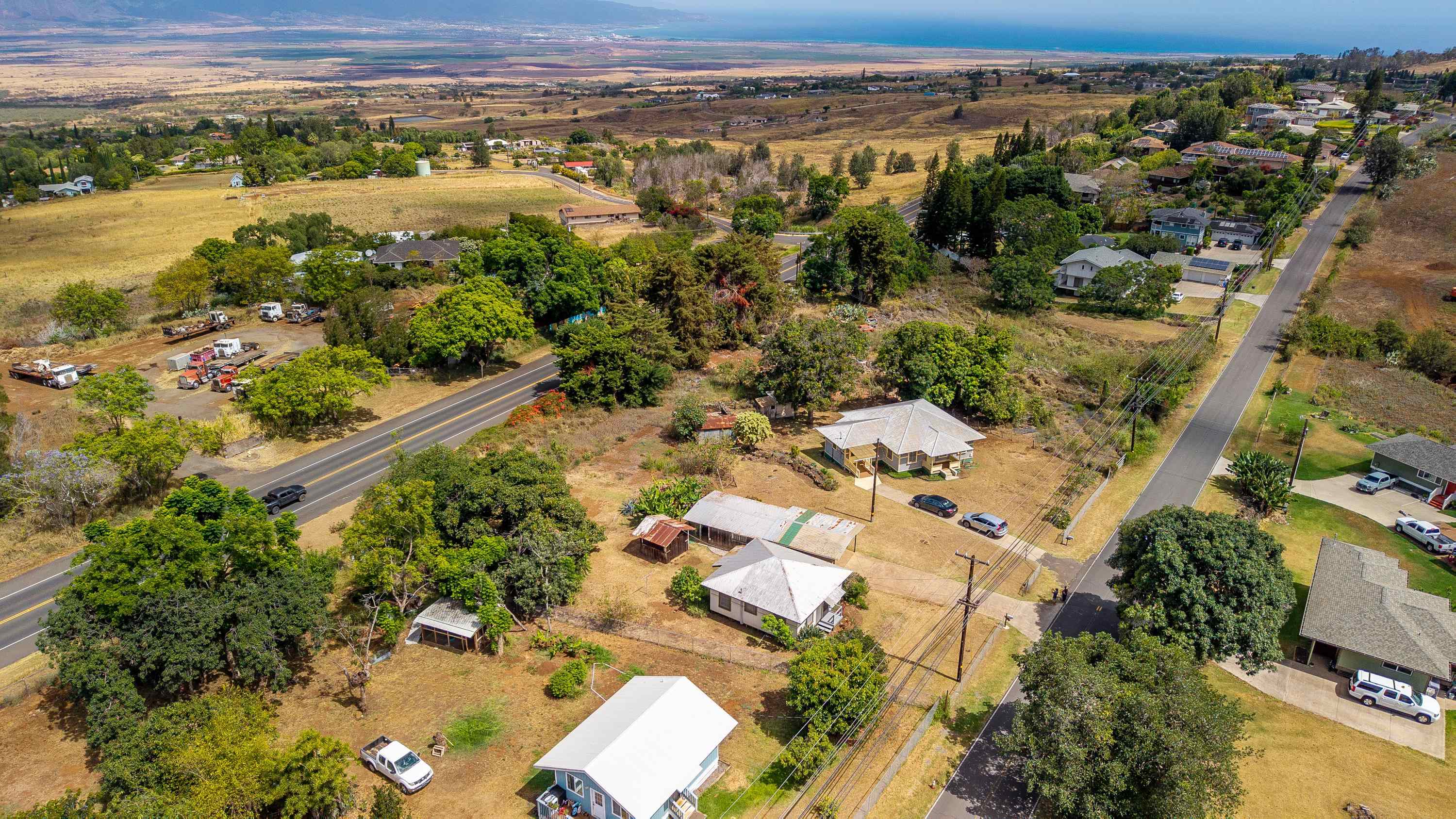 3044 Lower Kula Road Kula, HI 96790 - Photo 30 of 44 an aerial view of residential houses with outdoor space