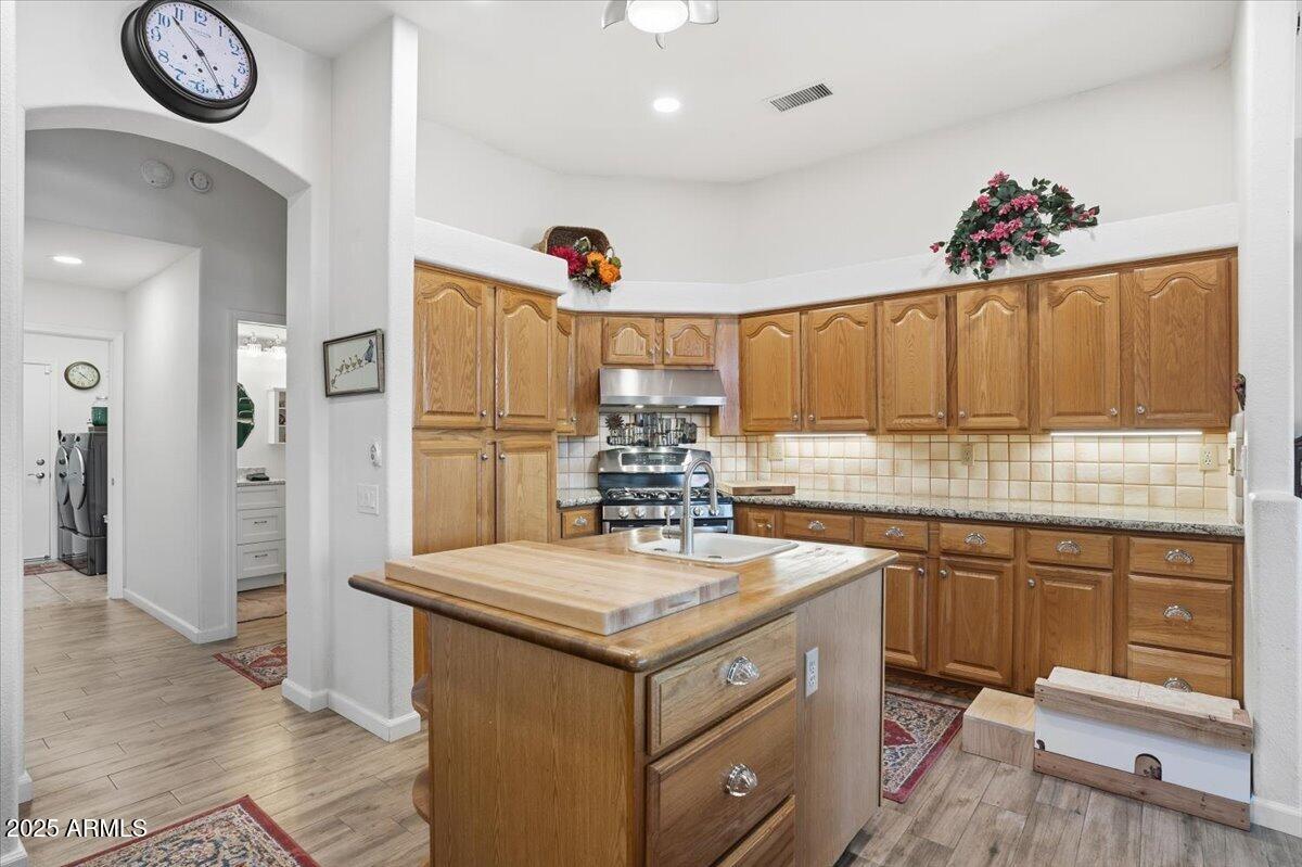 22318 North Dusty Trail Boulevard Sun City West, AZ 85375 - Photo 18 of 66 a kitchen with a sink and cabinets