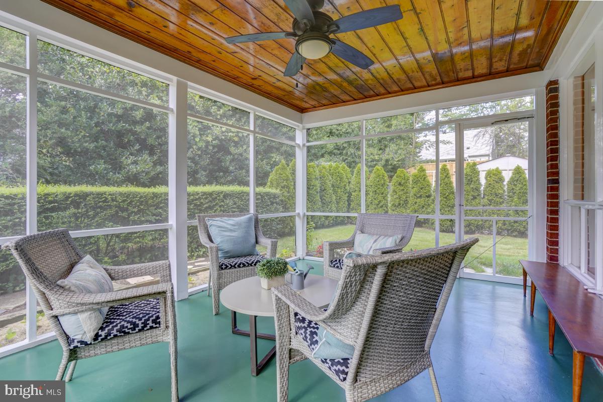 4611 Strathblane Place Alexandria, VA 22304 - Photo 20 of 34 Screened porch with paneled ceiling