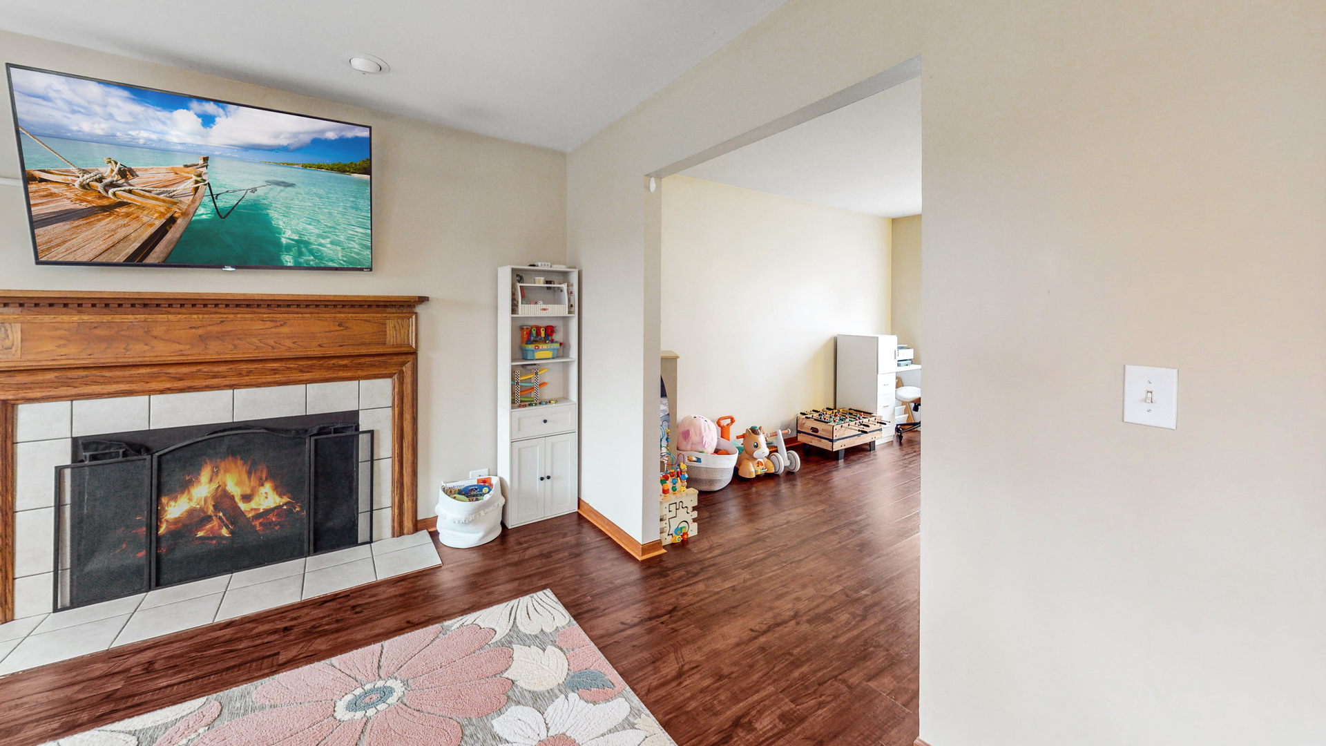 535 Alyssa Street Plano, IL 60545 - Photo 11 of 28 a living room with furniture and a fireplace