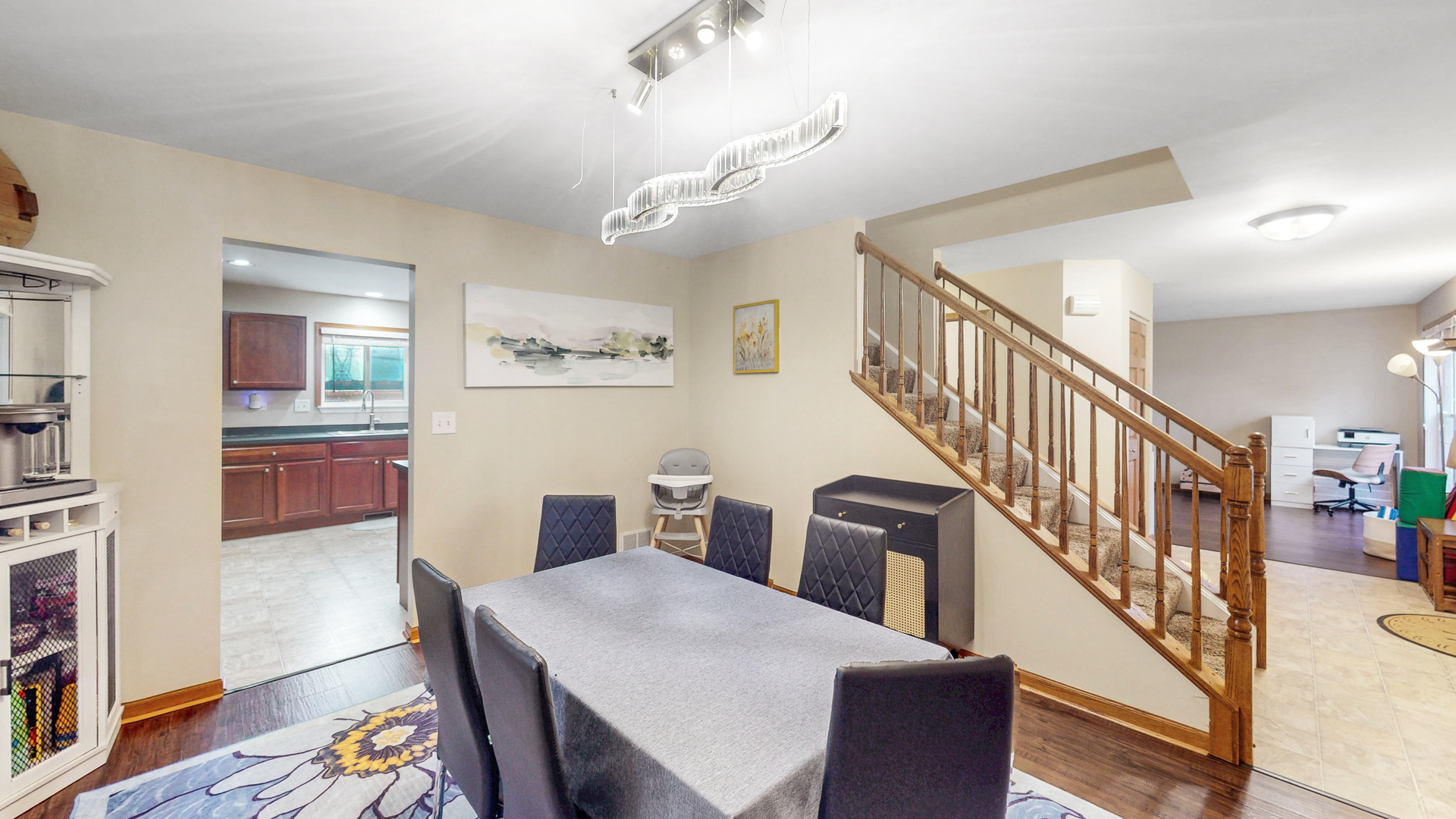 535 Alyssa Street Plano, IL 60545 - Photo 7 of 28 a workspace with wooden floor