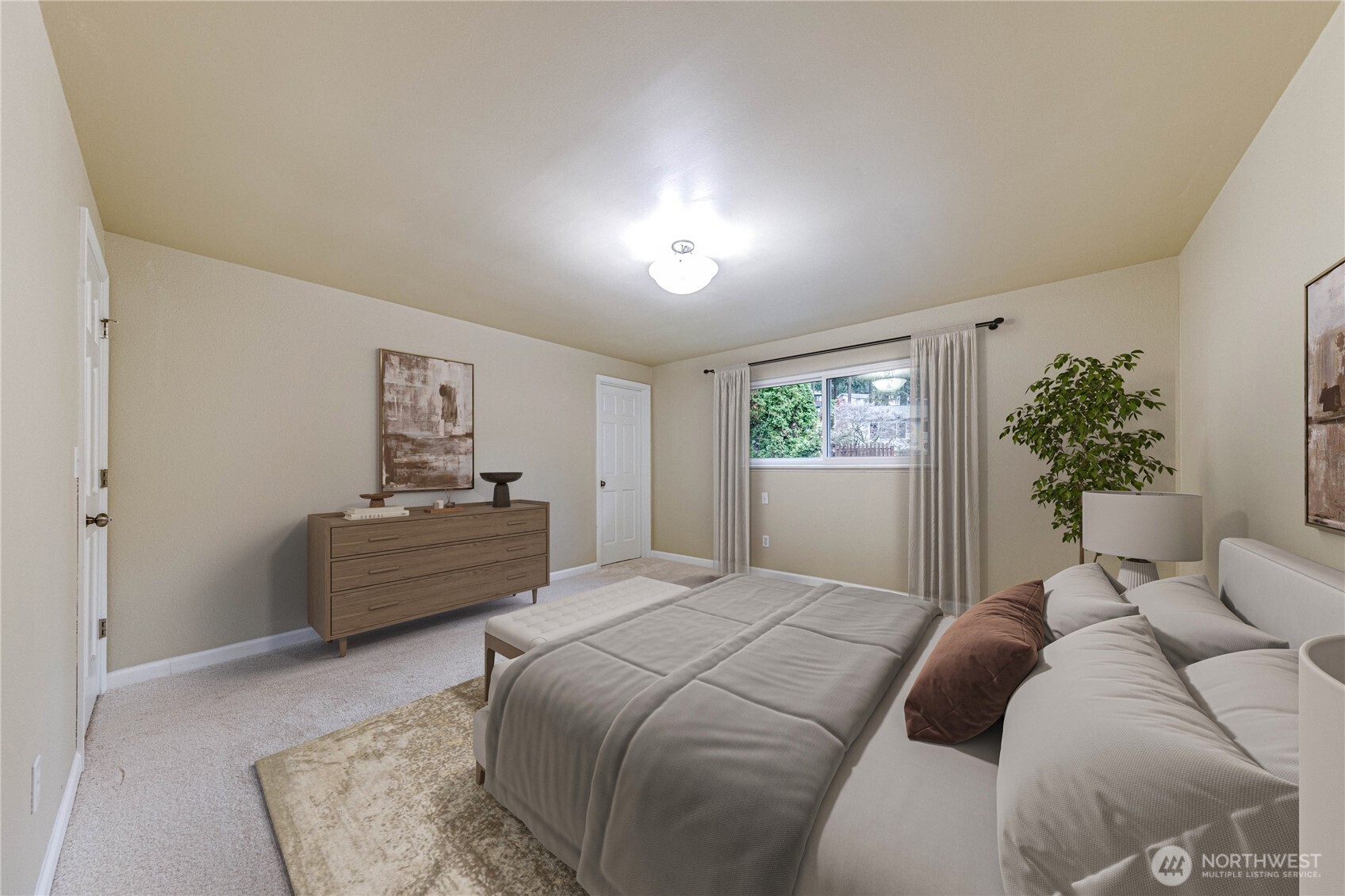 321 216th Street Southeast Bothell, WA 98021 - Photo 12 of 33 a bedroom with a bed and a potted plant