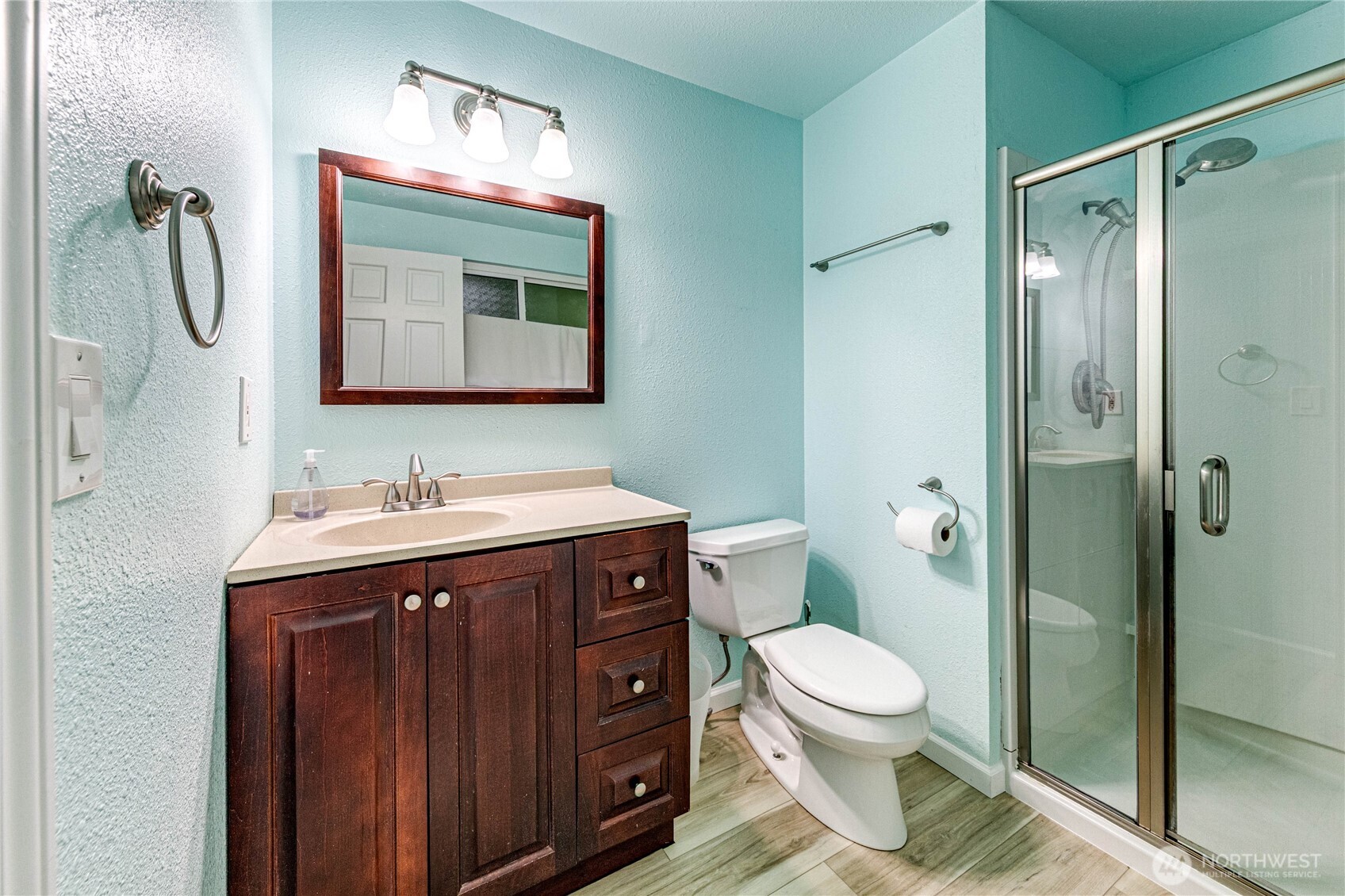 321 216th Street Southeast Bothell, WA 98021 - Photo 13 of 33 a bathroom with a toilet sink shower and mirror