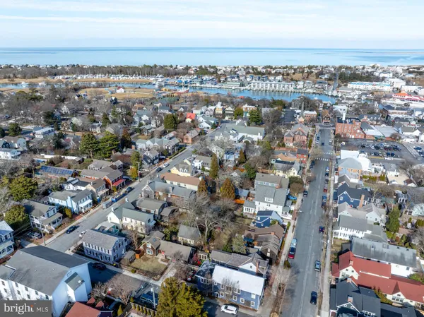 an aerial view of a city