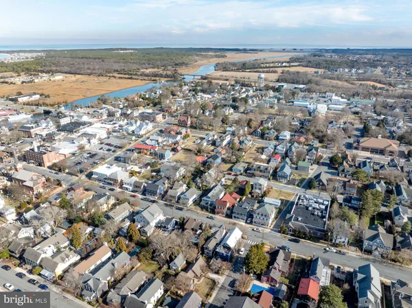 an aerial view of a city