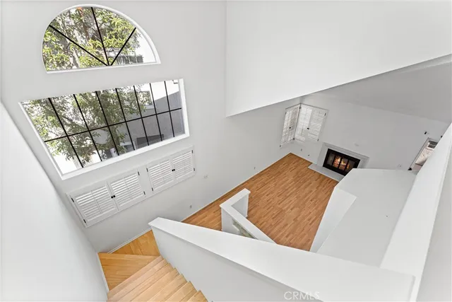 a view of wooden floor in a bathroom