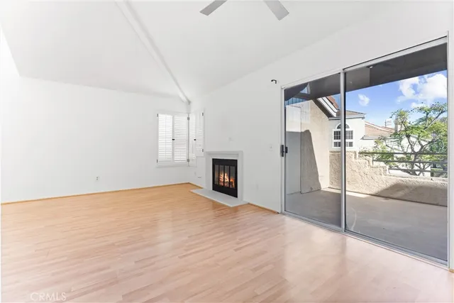 a view of a room with a garage