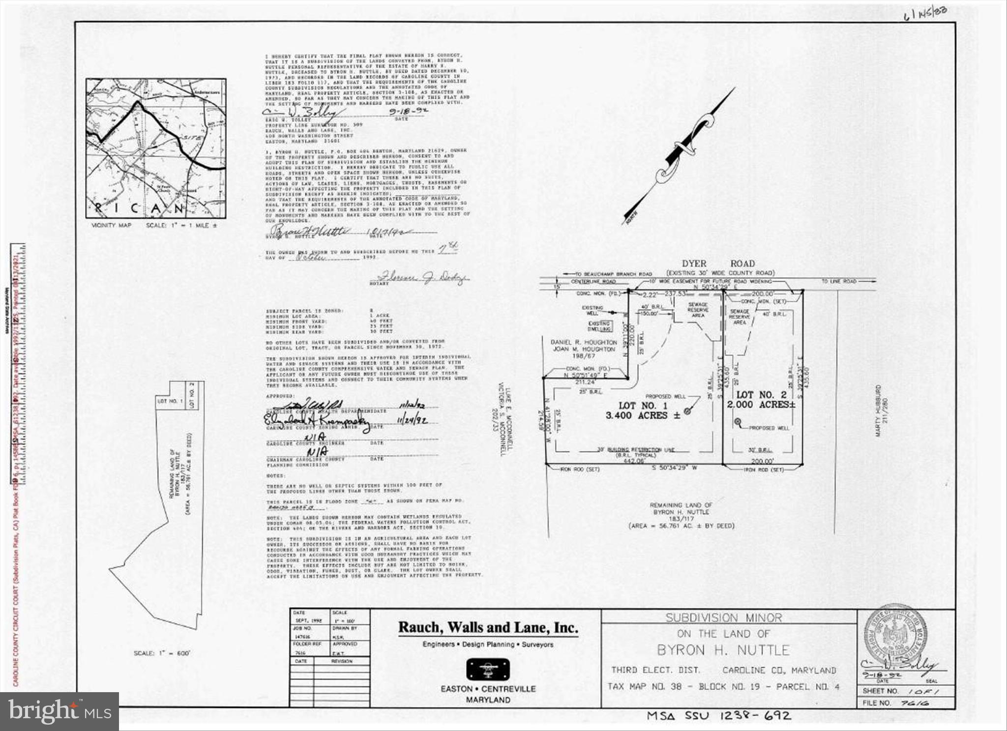 7805 Dyer Road Denton, MD 21629 - Photo 55 of 57 Dyer Rd Lots Plat