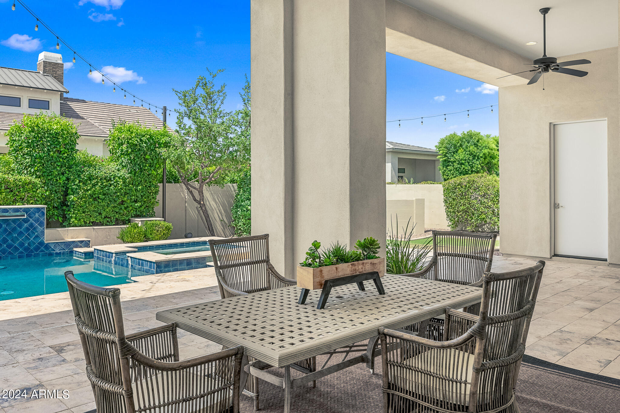 2654 East Warbler Road Gilbert, AZ 85297 - Photo 42 of 50 a view of an outside dining space with furniture
