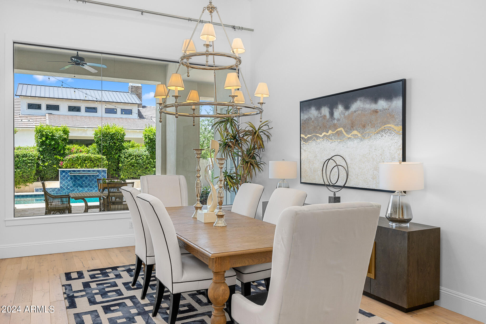 2654 East Warbler Road Gilbert, AZ 85297 - Photo 10 of 50 a view of a dining room with furniture window and outside view