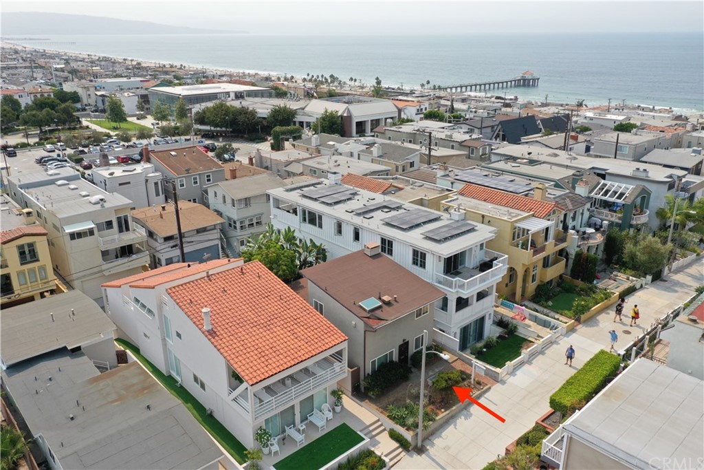 an aerial view of a city