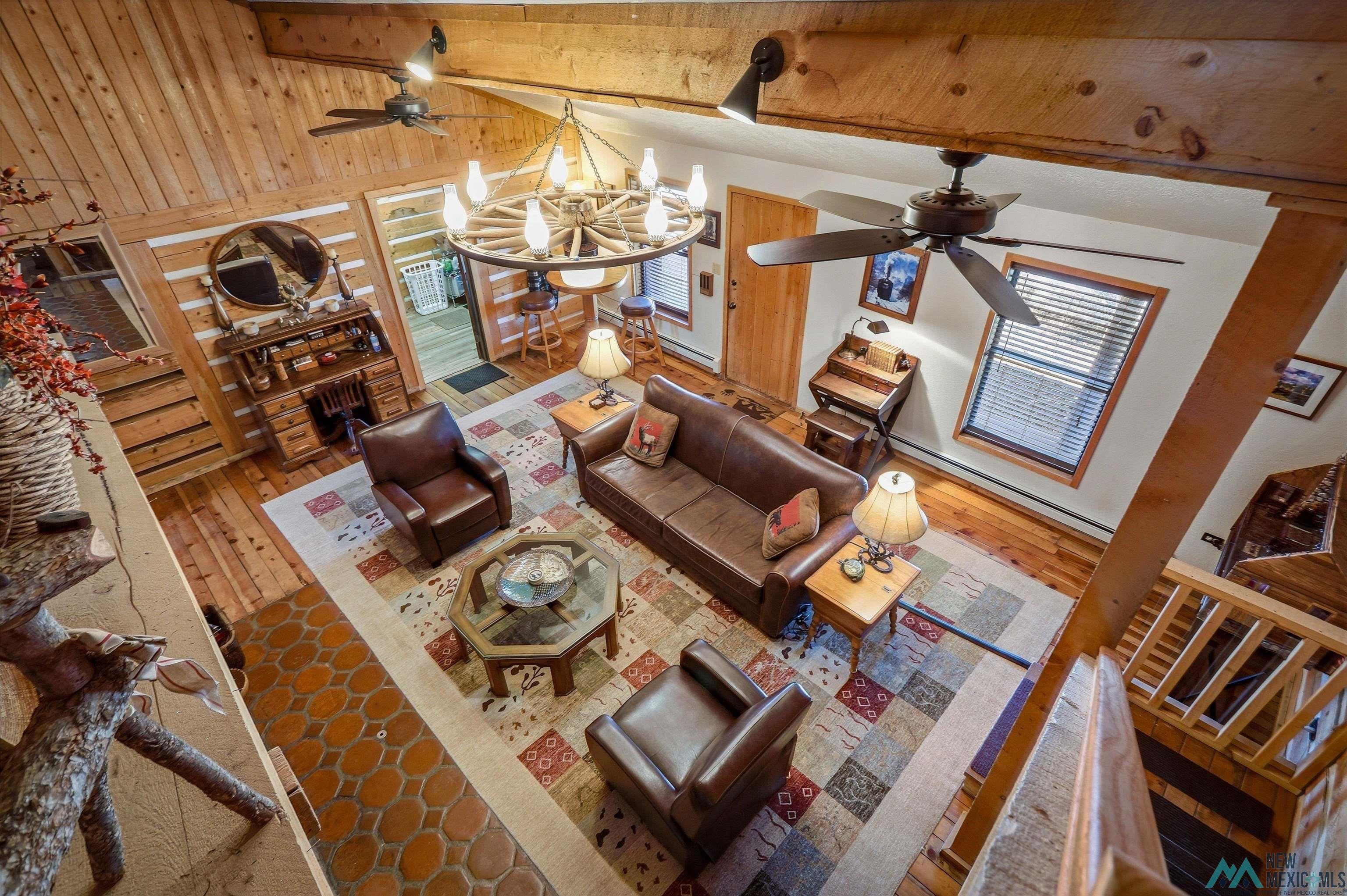 83 Juniper Road Chama, NM 87520 - Photo 33 of 56 Vaulted wood-paneled ceilings with exposed wood beams