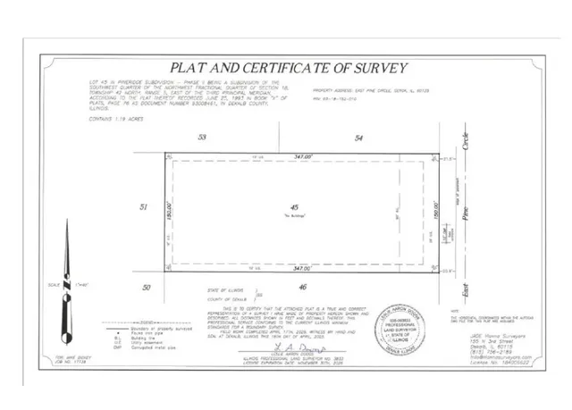 $72,000 | Lot 45 East Pine Circle, Genoa, IL 60135