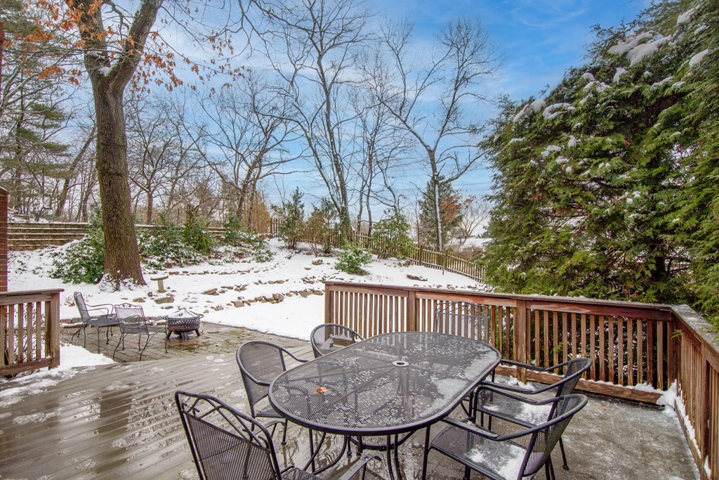 64 Grosvenor Road Needham, MA 02492 - Photo 34 of 36 a view of backyard with furniture and trees