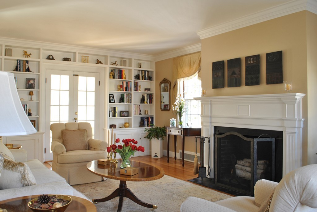 119 Crescent Road Concord, MA 01742 - Photo 7 of 18 a living room with furniture and a fireplace