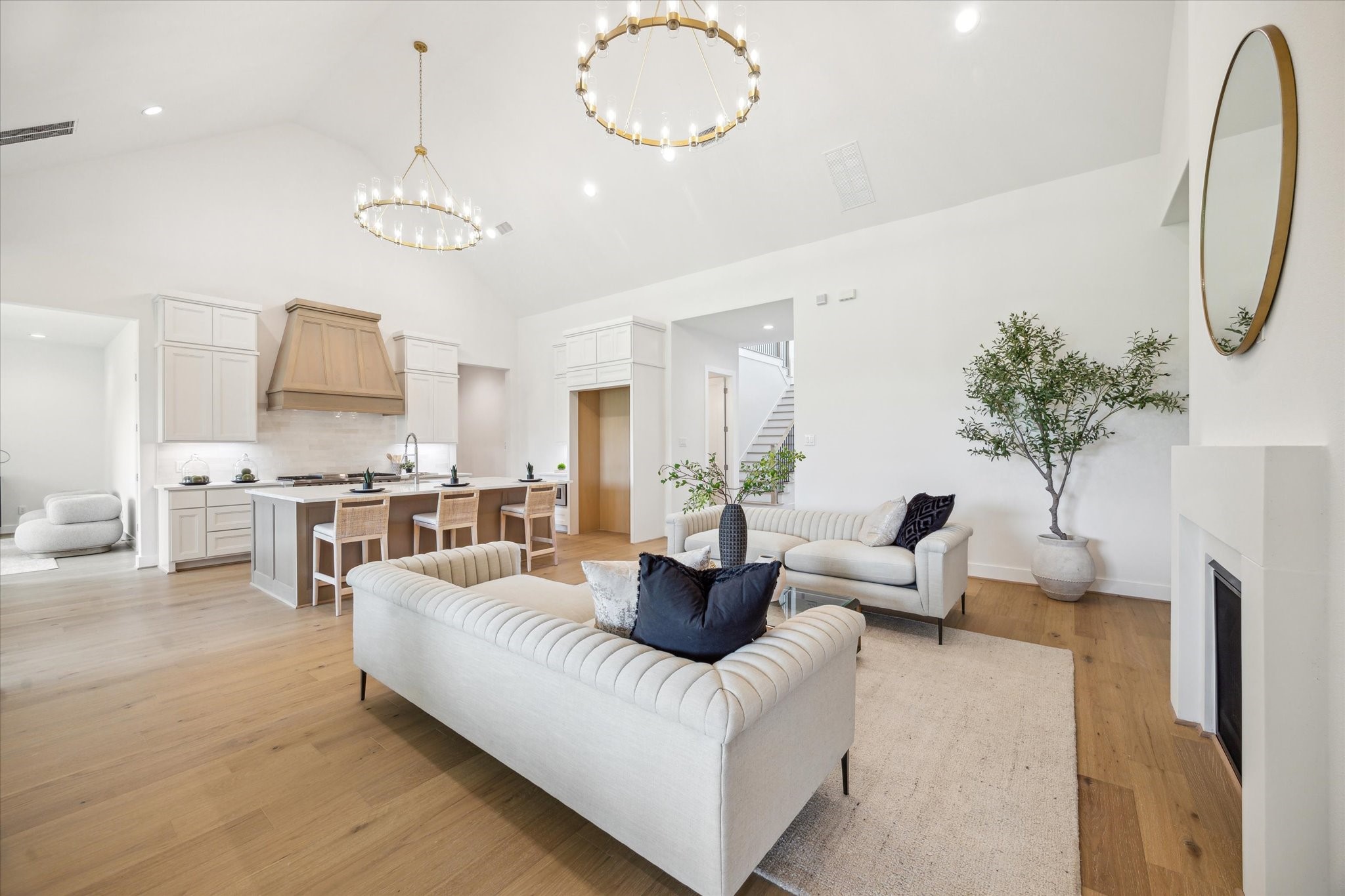 403 Venado View Court Conroe, TX 77304 - Photo 4 of 44 Living Area and view of Chef's Kitchen