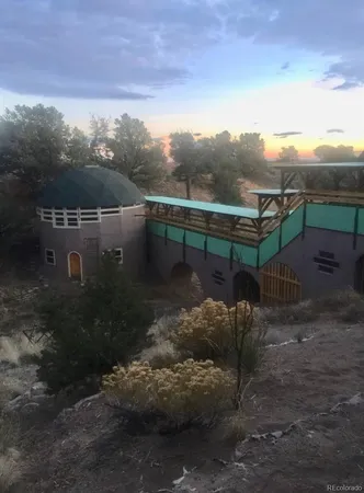 a view of a terrace with a yard