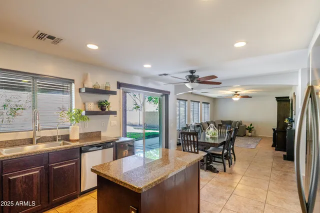 a view of a dining room and livingroom view