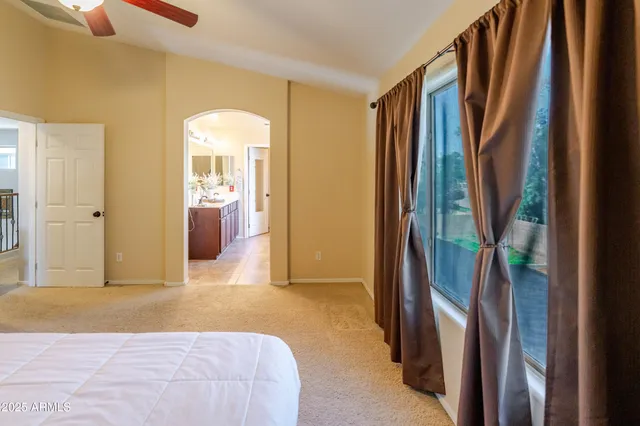a bathroom with a shower curtain