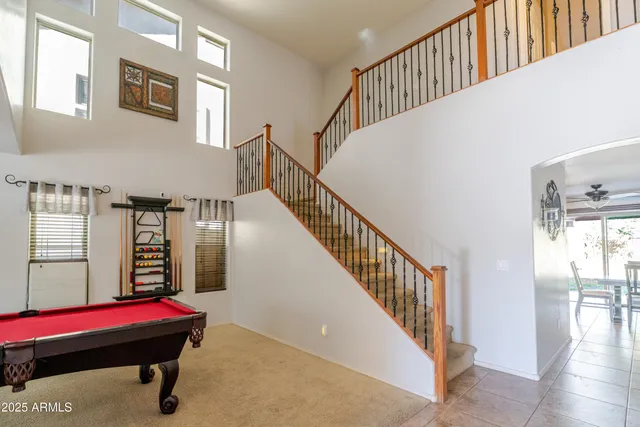 a table with a vase and a vase on it