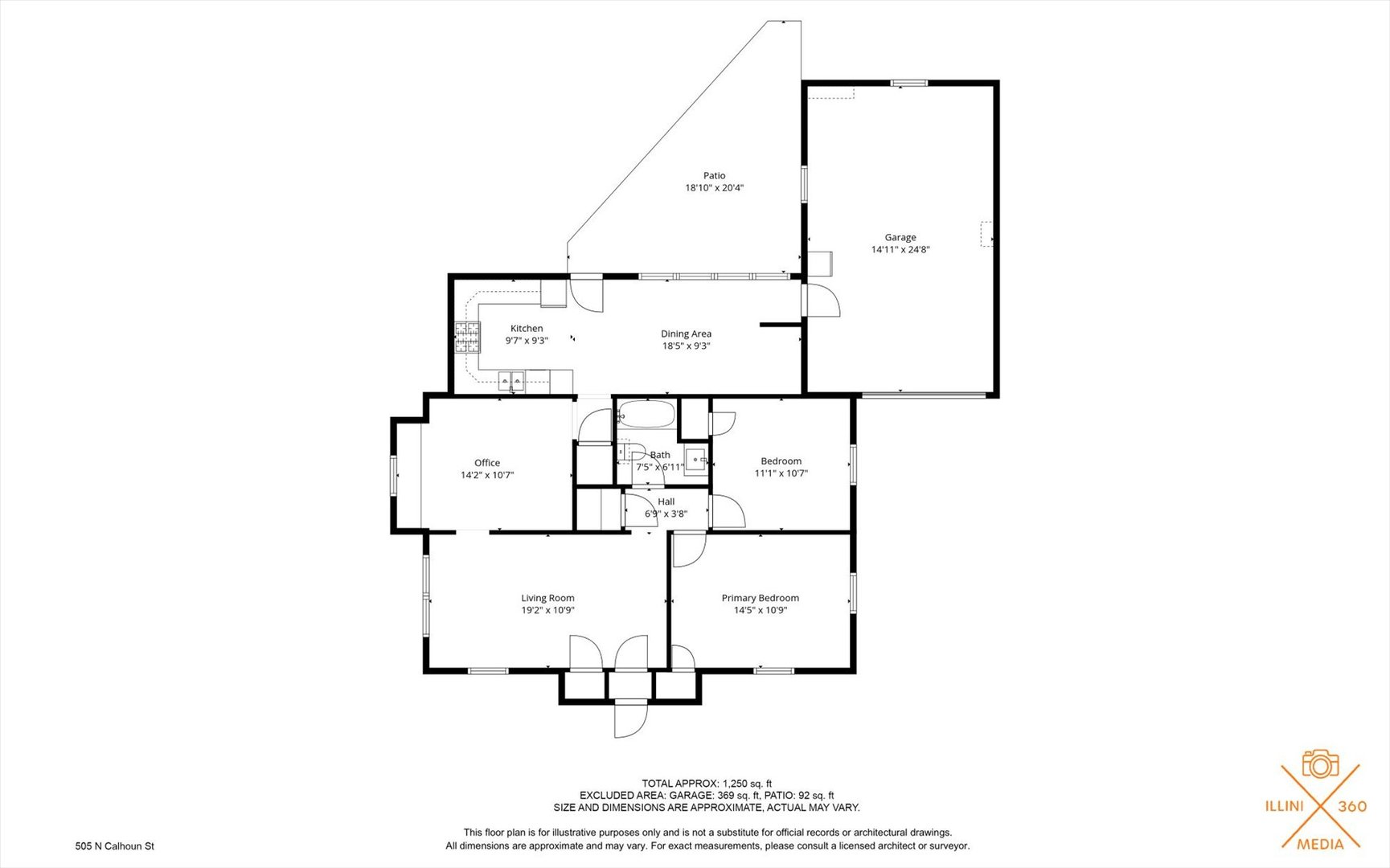 505 North Calhoun Street Tolono, IL 61880 - Photo 31 of 31 a picture of a bench in a white wall
