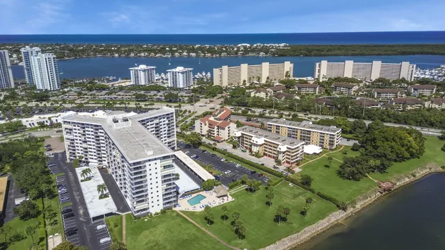 a view of a city with tall buildings