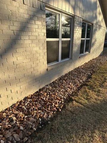 a front view of a house with entryway