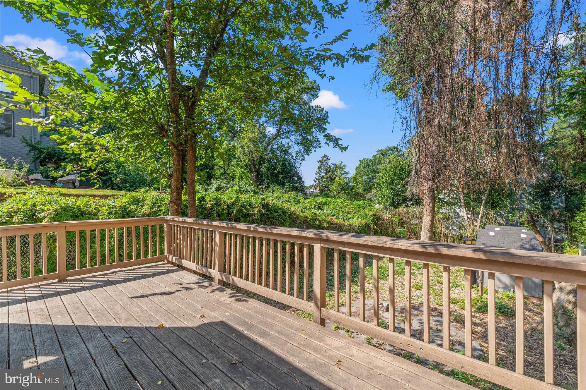 4718 Reservoir Road Northwest Washington, DC 20007 - Photo 19 of 19 Back deck and large yard
