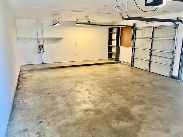 a view of a yard with an empty space