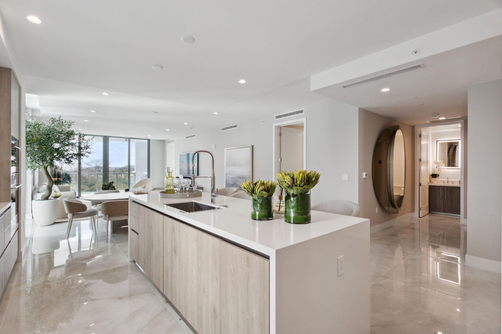 475 East Royal Palm Road, Unit 605 Boca Raton, FL 33432 - Photo 15 of 62 a kitchen with lots of counter top space