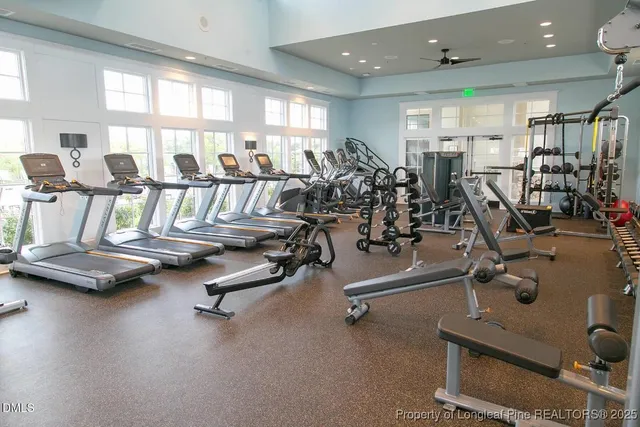 a view of a golf course with a garden