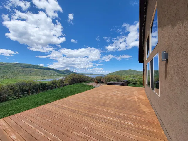 a view of outside space yard and mountain view