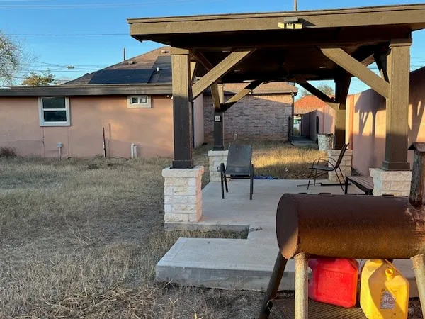 a view of outdoor seating