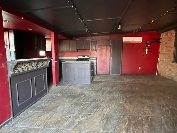 an empty room with a window