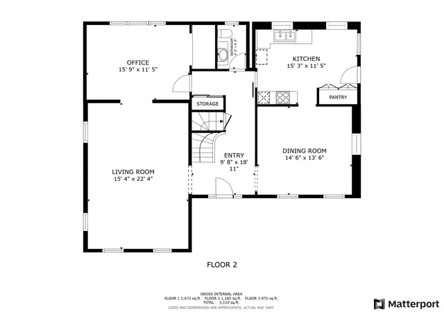 a picture of a floor plan