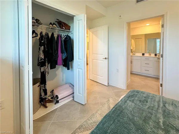 a view of a walk in closet