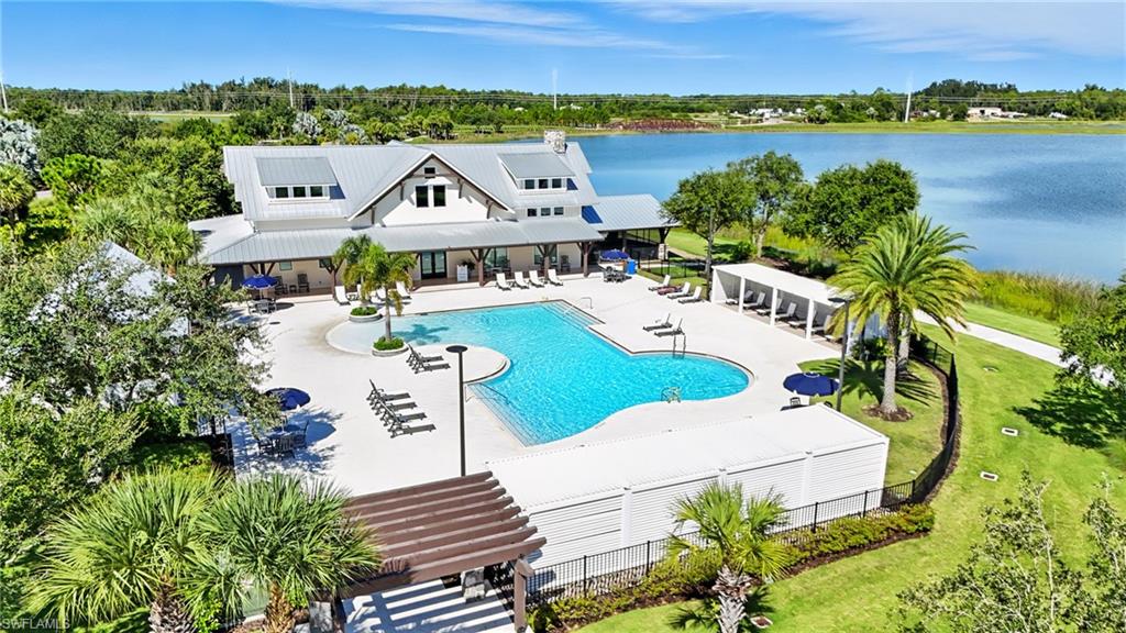 15185 Bluffton Lane, Unit 826 Punta Gorda, FL 33982 - Photo 48 of 50 an aerial view of a house with outdoor space and a lake view