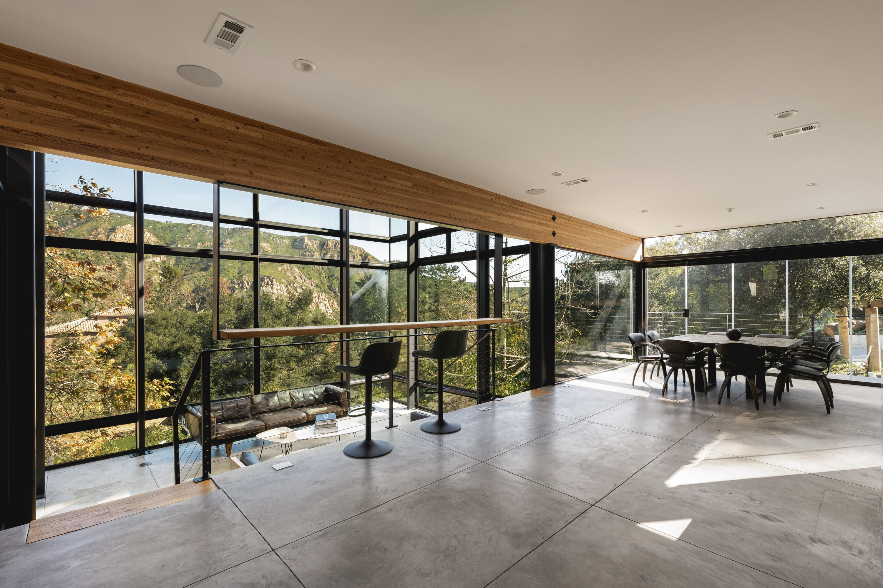 2315 Live Oak Meadows Road Malibu, CA 90265 - Photo 15 of 32 a lobby with furniture and floor to ceiling window