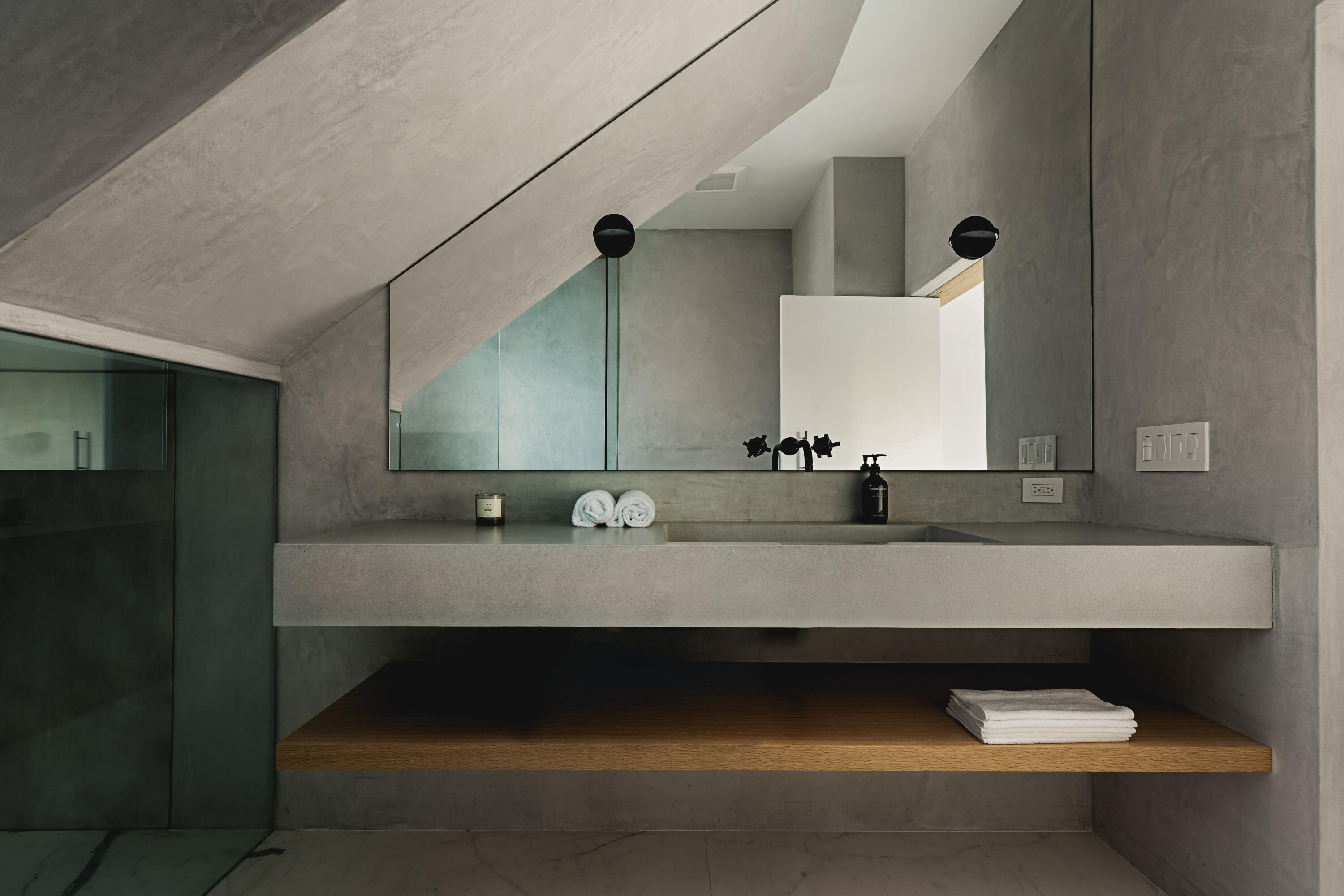 2315 Live Oak Meadows Road Malibu, CA 90265 - Photo 27 of 32 a bathroom with a sink and a mirror