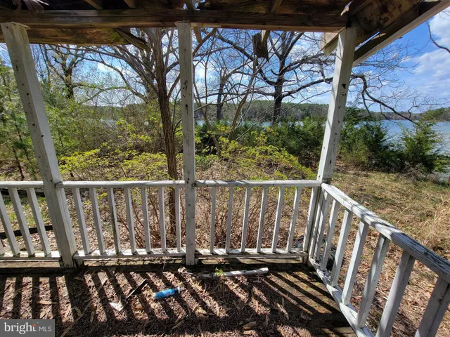 a view of a wooden bridge