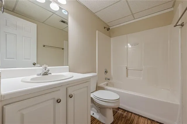 an aerial view of multiple house