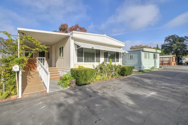 a view of a house with a outdoor space