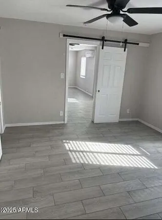 a view of a garage