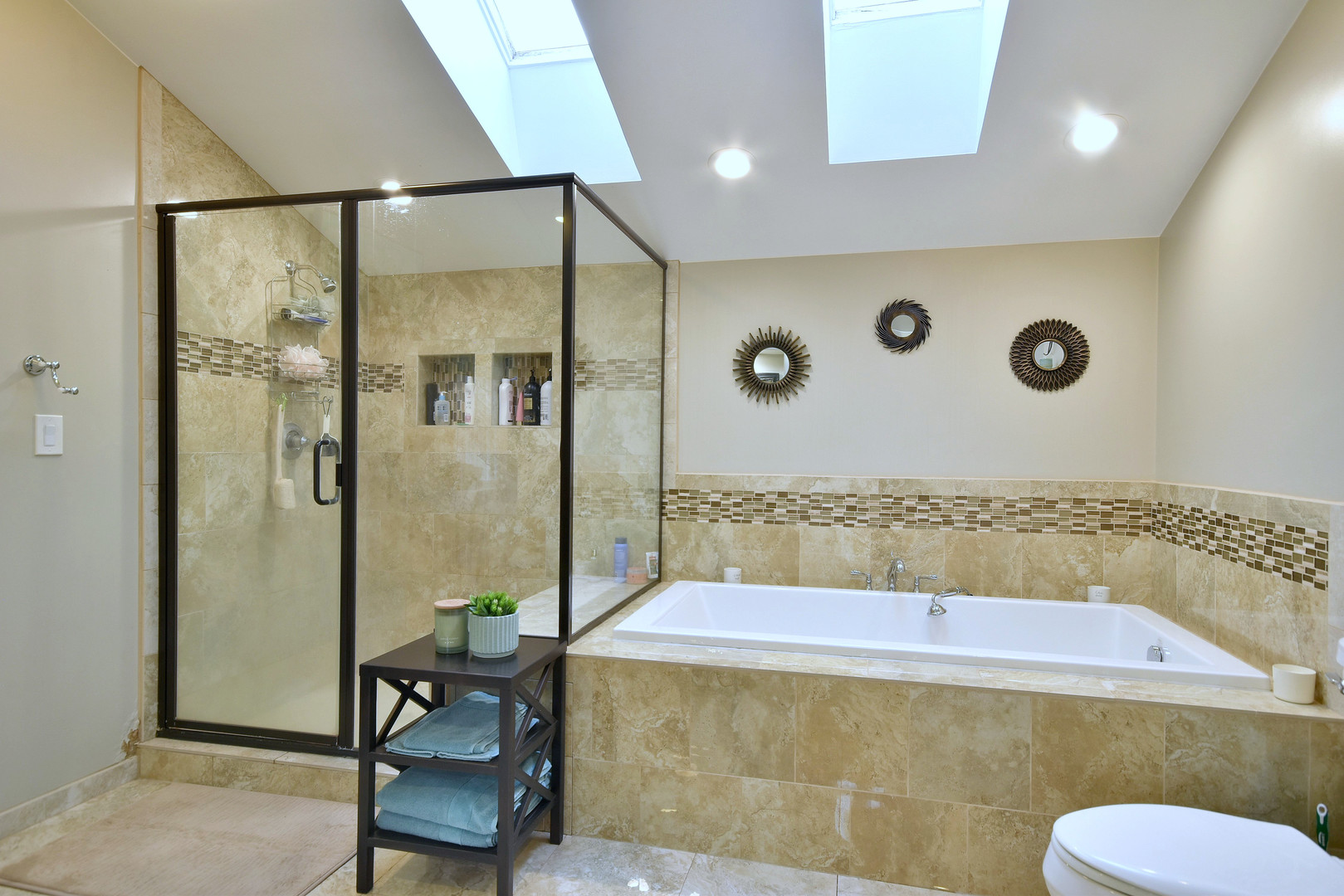 16989 East Ritchie Road Rochelle, IL 61068 - Photo 29 of 81 a bathroom with a tub and a shower