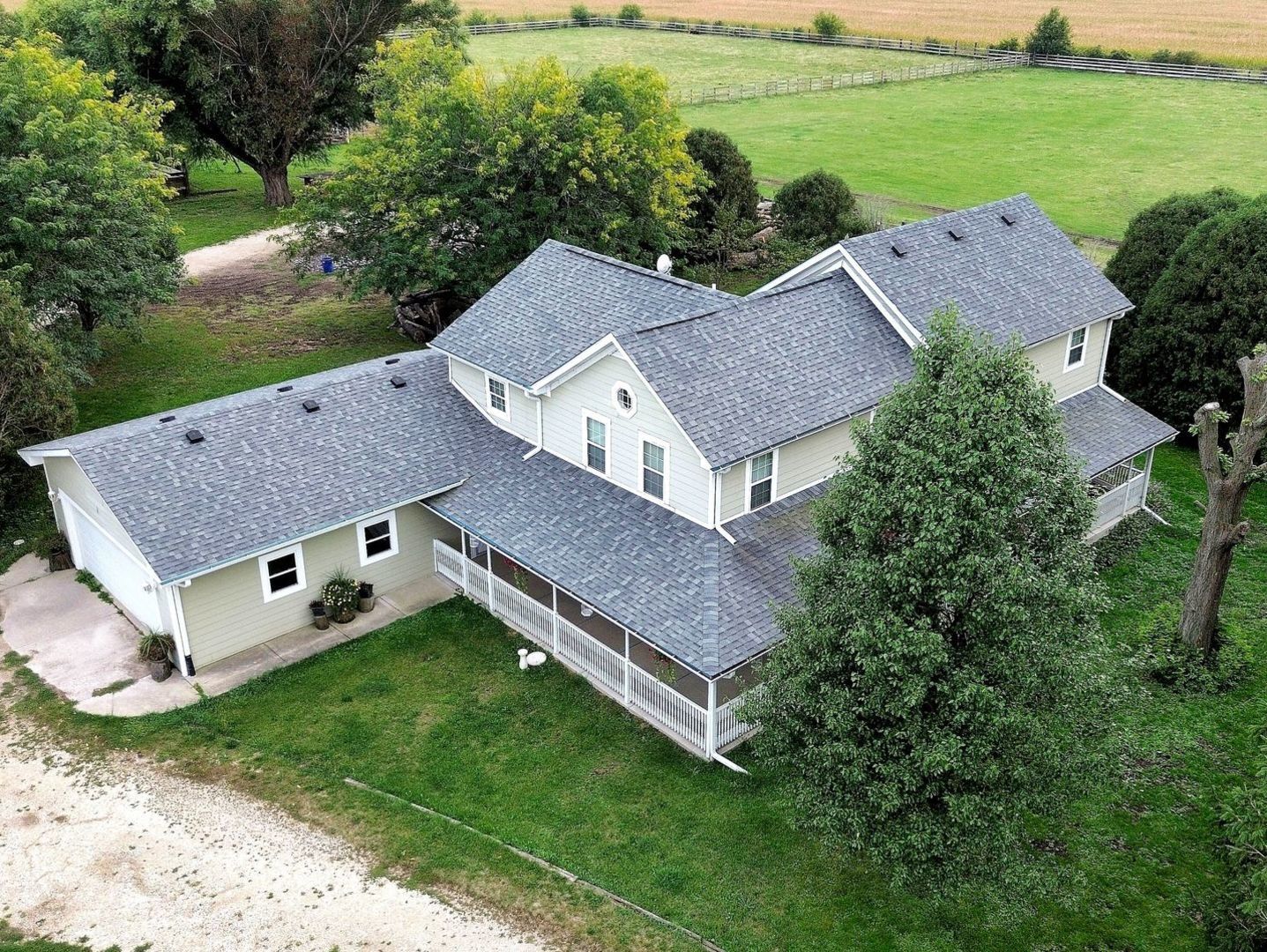 16989 East Ritchie Road Rochelle, IL 61068 - Photo 4 of 81 an aerial view of a house with big yard